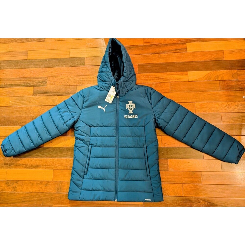 Puma Portugal FA Soccer Futbol Mens Padded Jacket Teal NWT medium